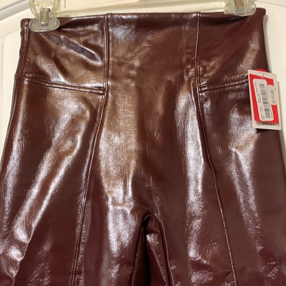 NWT Spanx brown faux leather pants. - Picture 2 of 8
